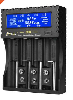 HTRC AA AAA 18650 Battery Charger LCD Display 4 Slots Smart