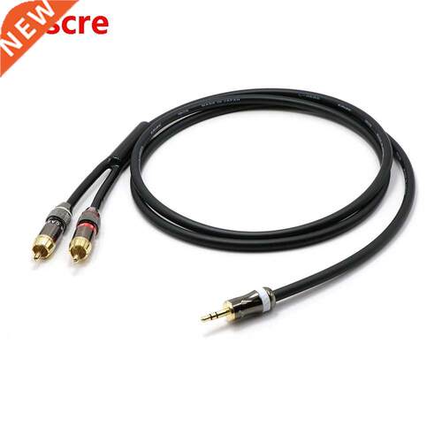 HI-End rca cable Audio signal wire JACK plug 3.5mm one to tw