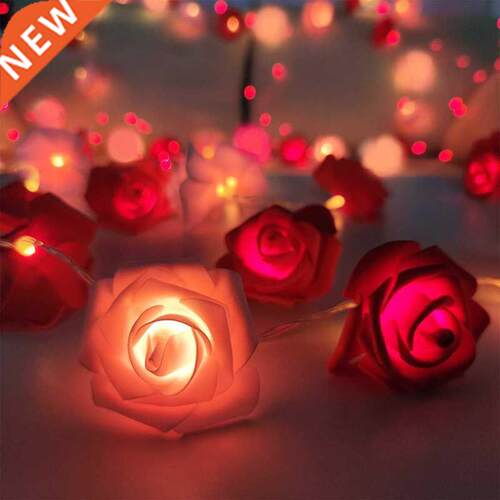 m LED Rose String Lights for Valentine's Day Wedding Girl H