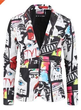 New Men's Fashion Suit Party Coat Casual Slim Fit Blazer But