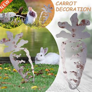 New Silver carrot-shaped Art Metal Animal Outline
