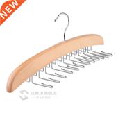 Tie Hanger Belt Hooks Hanging Iron Wooden Holder Rack