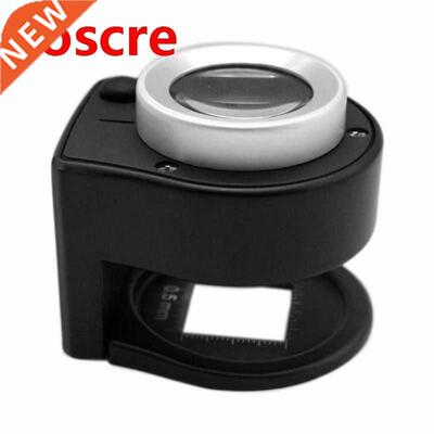 30X Optical Glass Lens 6 LED Full Metal Folding Linen Tester