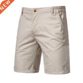 Knee Summer Beach Solid Length Cotton Men Shorts New 2022