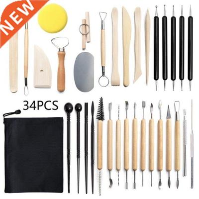 1 set Multi-combination 34Pcs Handmade Pottery Kit, Professi
