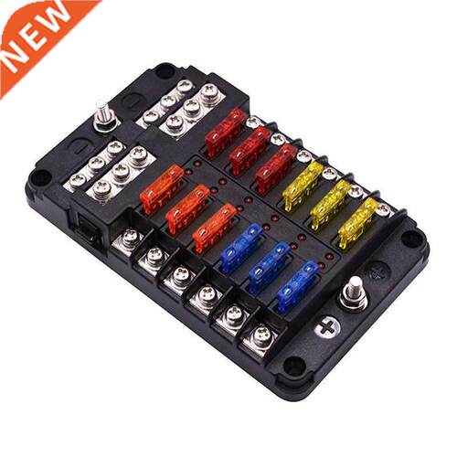 12v 32v Plastic Cover Fuse Box Holder M5 Stud With Led Indic