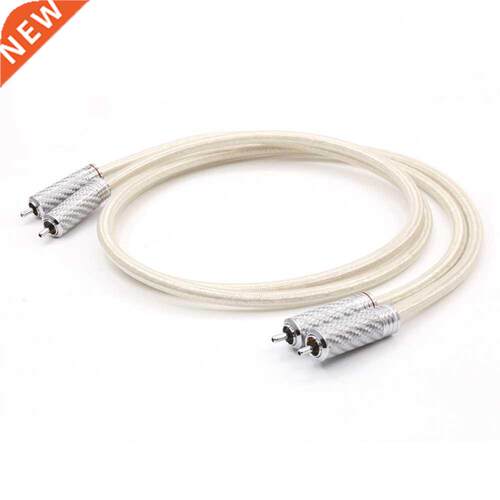 Pair QED Signature 6N OCC Silver-Plated Hifi RCA Audio Cable