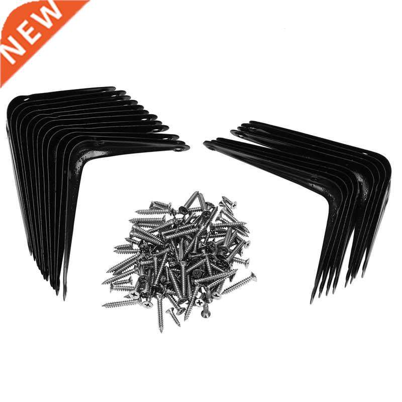 20 pack shelf brackets heavy duty black metal floating