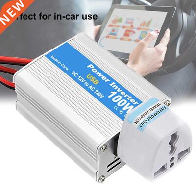 Portable Power nverter 100W DC 12V to AC 220V Charger Conv