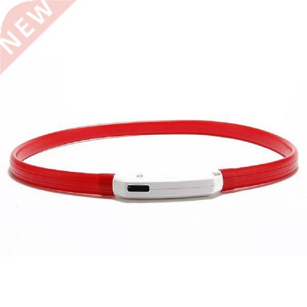 Pet Dogs Cats LED Light Collars Rechargeable Flashing Night