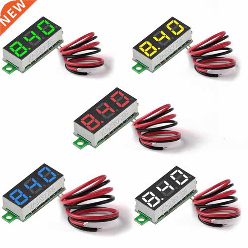 5pcs Mini DC Voltmeter 0.28 Inch Two-Wire 2.5V-30V Mini DC V