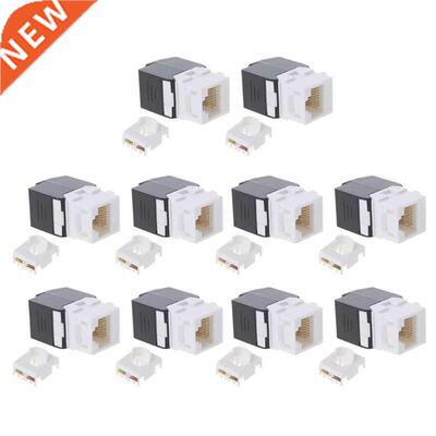 10pcs Gigabit RJ45 CAT6 Keystone Jacks Modules Tool-free Con