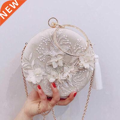 Meloke brand Fashion Women Bag Tassel Metal Small Day Clutch