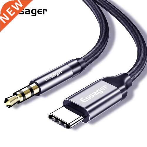Essager USB Type C to 3.5mm Jack Male AUX Audio Cable Adapt