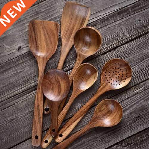 Thailand Teak Natural Wood Tableware Spoon Ladle Turner
