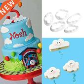 set Fondant Mold Cloud 25Pcs Cutter Plastic