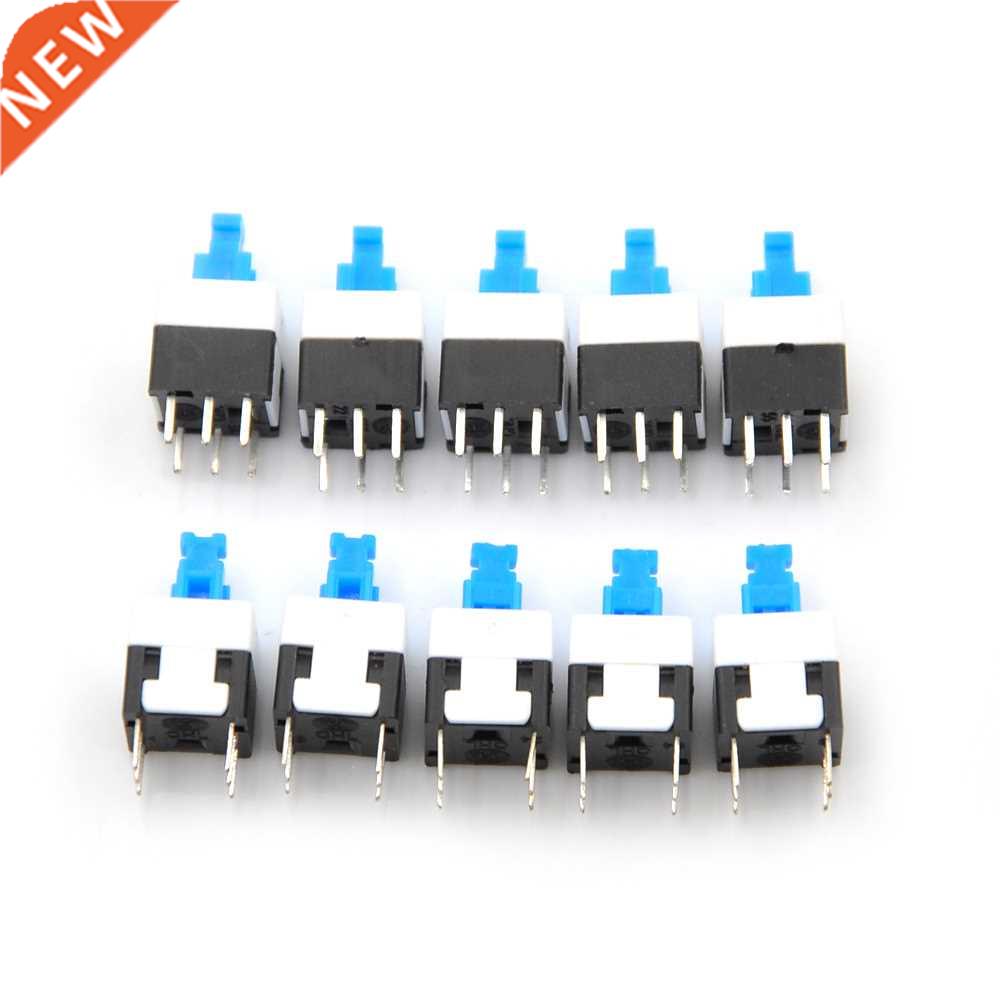 10pcsSquare 8x8x13mm 6 Pin Mini Push Button Self-locking Sw