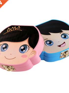 Wooden Baby Tooth Box English /Spanish /Portuguese Milk Teet