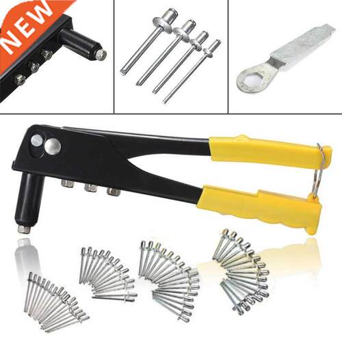 60pcs Pop Rveter Gun Kt Blnd Rvet Hand Tool Set Gutter R