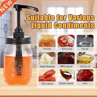 Lids Kitchen Jar Dispenser Pump Honey Container Sauce