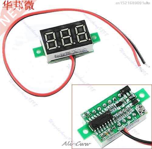 1 pièces/lot Mini LED DC2.5-30V rouge Volt voltm&egra