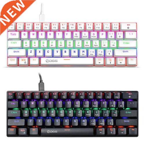 61 Keys Mechanical Keyboard Wired Blue Switch RGB Colorful B