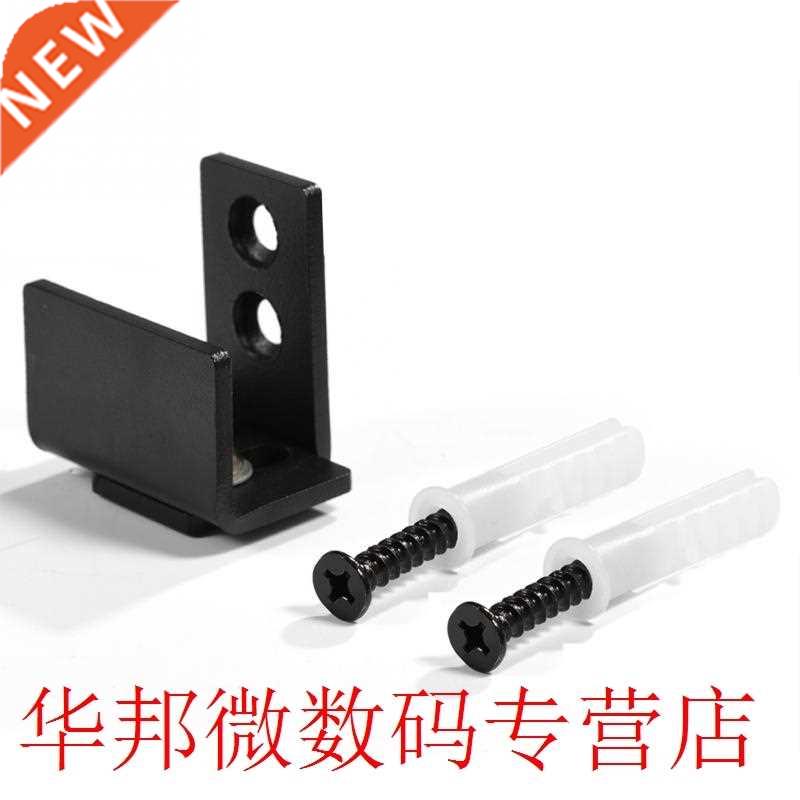 Black Steel Floor Guide Hardware Sliding Barn Door Bottom Wa