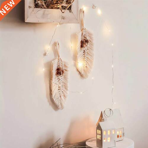 Tassel Leaf Ornament Hand-woven Cotton Rope Home Art Crafts