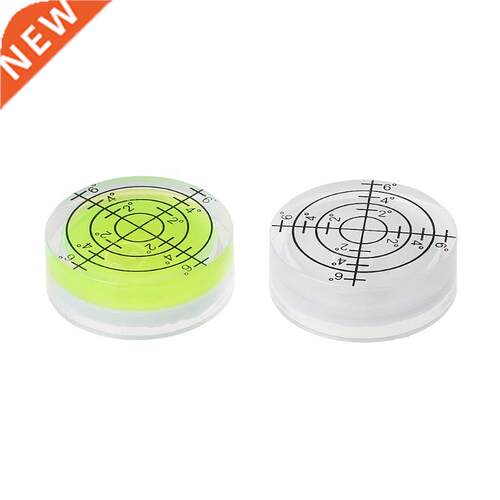 2pcs 2*12mm Round Bubble Level White Green Bullseye Spirit