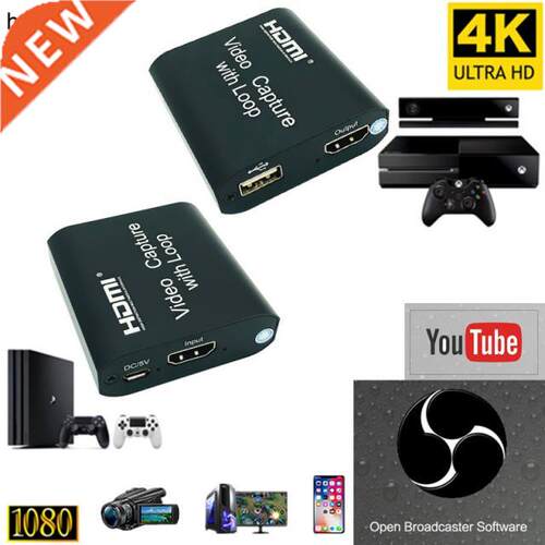 Capture Card 1080P 4K HDMI Video Capture Device USB 2.0 HDMI