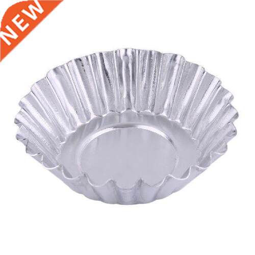 Nonstick Ripple Aluminum Alloy Egg Tart Mold Flower Shape