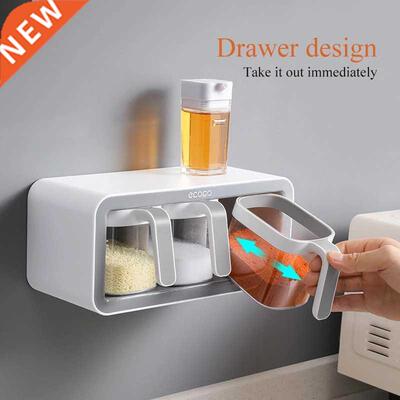 Kitchen Storage Set Wall-mounted Spice Racks Seasoning