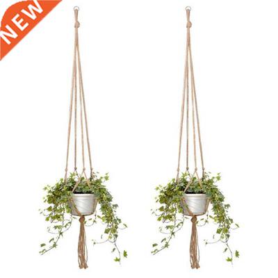 Handmade Macrame Flower Pot Hanging Basket Knotted Rope