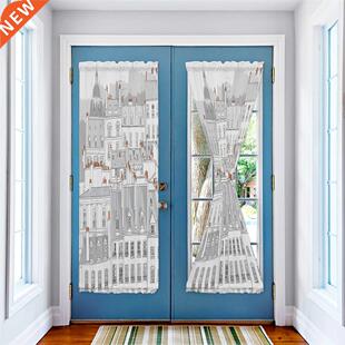 House Window Chimney Door Curtains Decor Home Bedroom