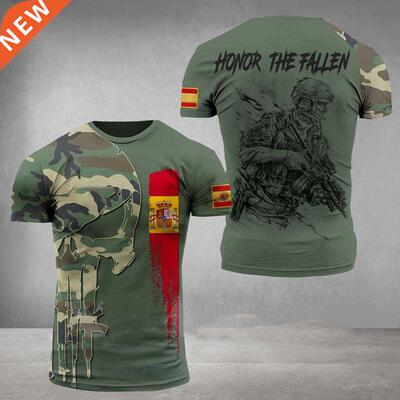 2022 summer ARMY-VETERANT shrt men's Spansh Portuguese sol