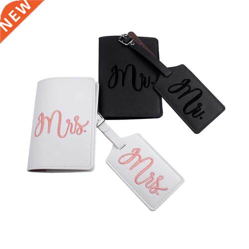 couple sets of Embroidery Mr Mrs Lover Couple wedding Passpo