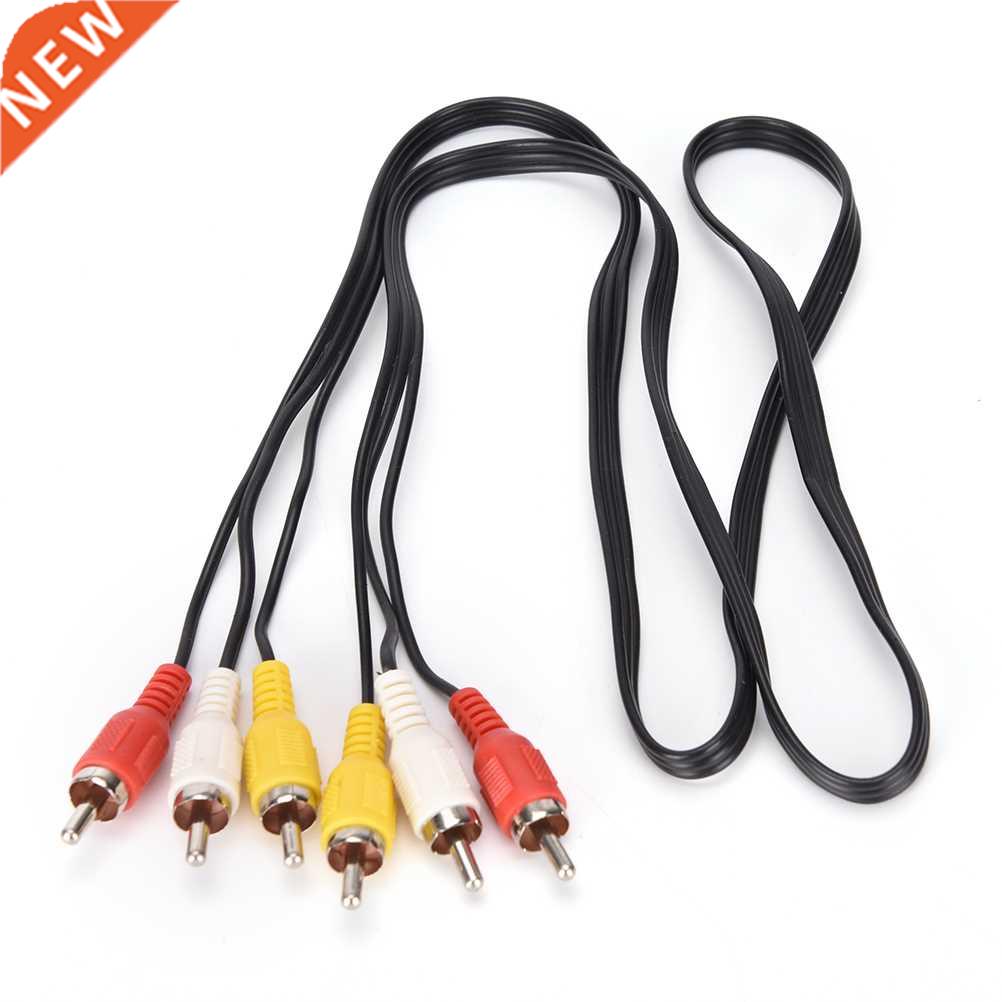3 RCA Male to 3 RCA Male Composite Audio Video AV Cable Plug