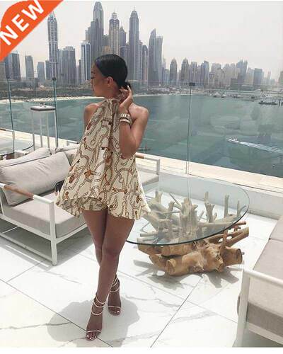 tracksuit Women	s Set Summer Halter Backless Jumpsuit