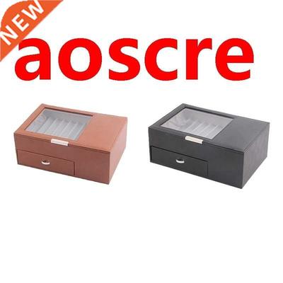 Double-Layer Pen Box Leather Pen Display Box 14 Digits PU Pe