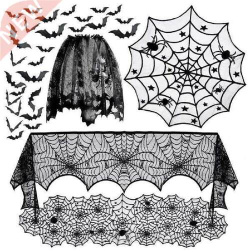 Table Cloth Funny Portable Lace Halloween Spider Web