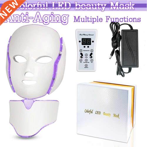 7 Colors Light LED Facial Mask with Neck Face Care Treatment