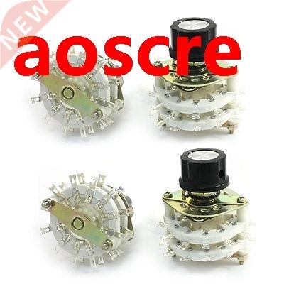 4 Pcs 6mm Dia Shaft 24Pin 2-Pole 11-Position 2P11T Potentiom