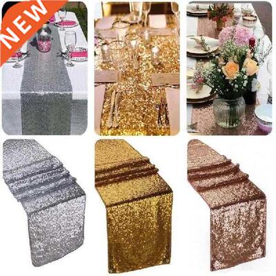 Hot Fashion Gd Sequin Table Runner Glitter Home Textile