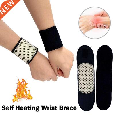 1Pair Tourmaline Self Heating Magnetic Therapy Wrist Brace P