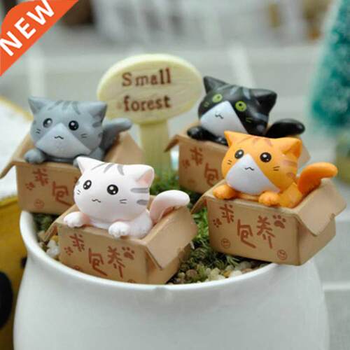 1PC Cute Mini Cat Ornament Garden kitten Ornament Gift For K