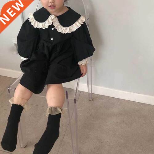 Spring kids dresses for girls lacework patchwork Korean styl