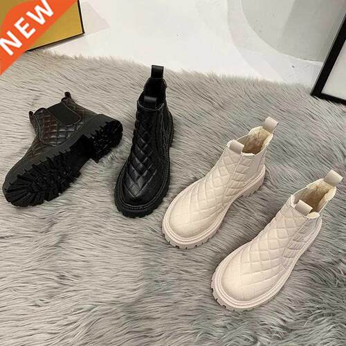 Blck Beige Women's Boots Non-Slip Snow Boots Women Rise Th