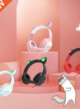 Headphone Cat Ear Cute Gaming Headset for Gaming Noise