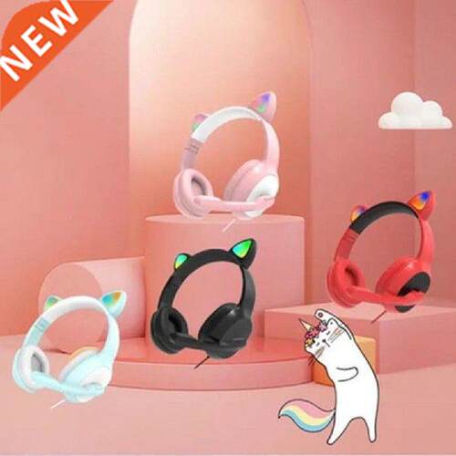 Headphone Cat Ear Cute Gaming Headset for Gaming Noise