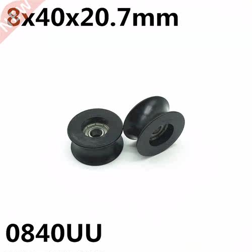 10PCS New Nylon Roller Bearings 0840UU 8mm Groove Guide Pull